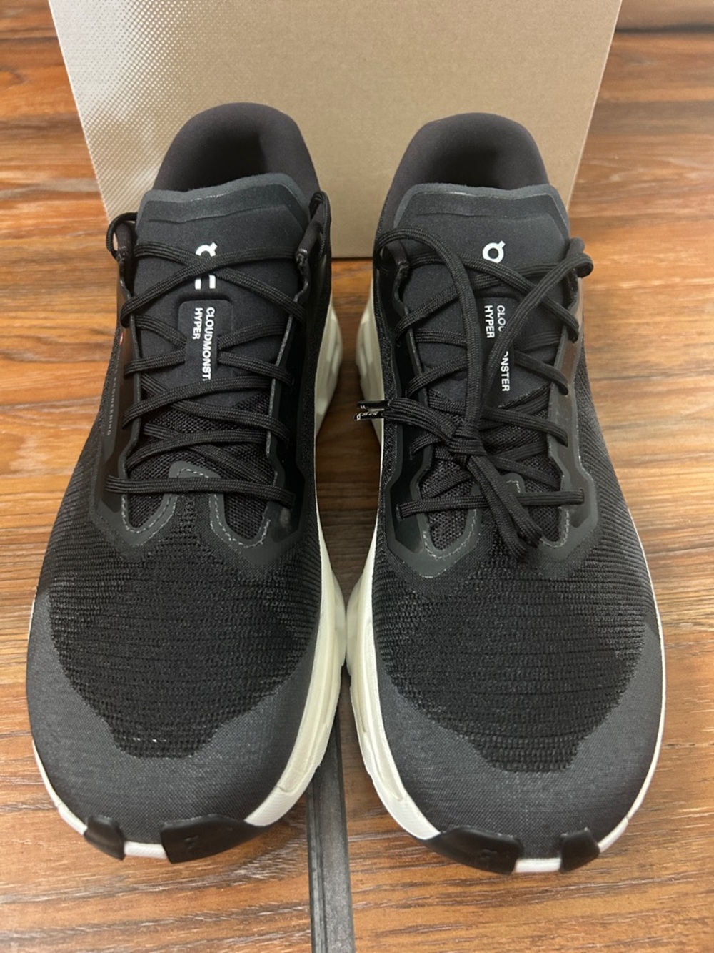 On Cloudmonster Hyper NWT Men’s Running Shoes in Black and White